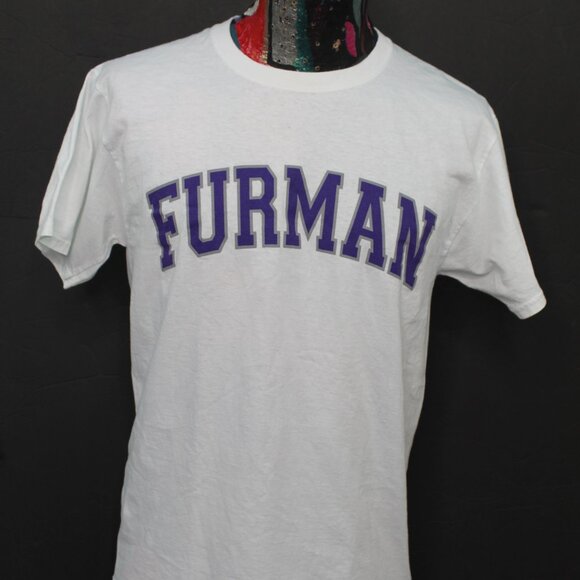Furman University Champion Adult Tshirt White Size Medium - Picture 1 of 9